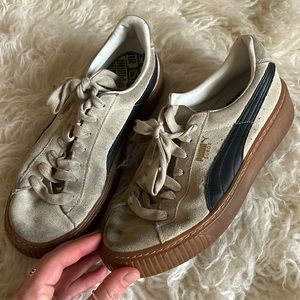 Puma Platform Sneakers Women’s Tan Suede